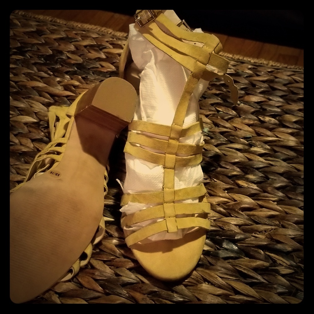 Yellow Suede Sandals